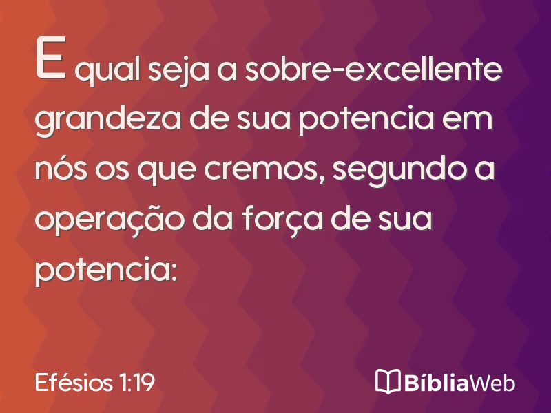 Efésios 1:19 em imagem para compartilhar