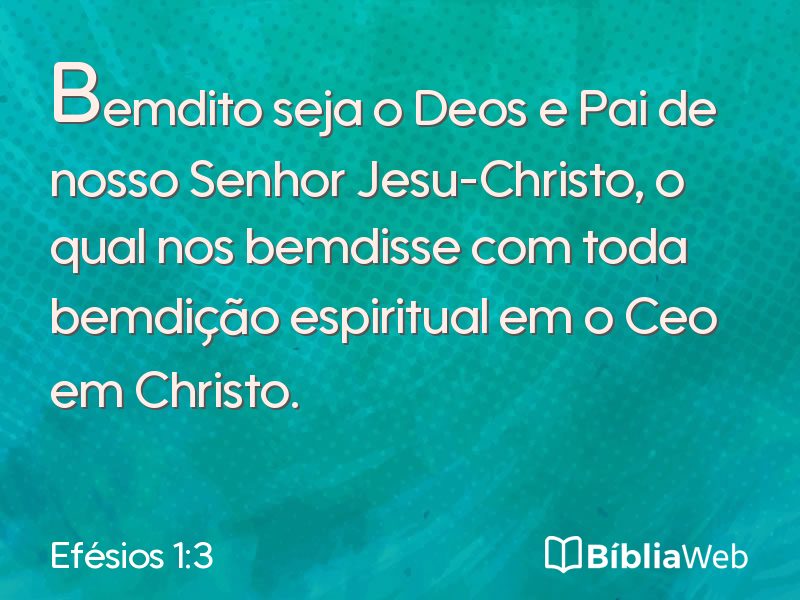 Efésios 1:3 em imagem para compartilhar