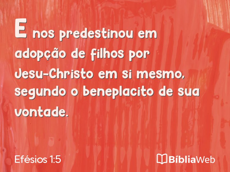 Efésios 1:5 em imagem para compartilhar