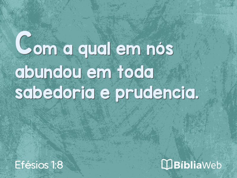 Efésios 1:8 em imagem para compartilhar