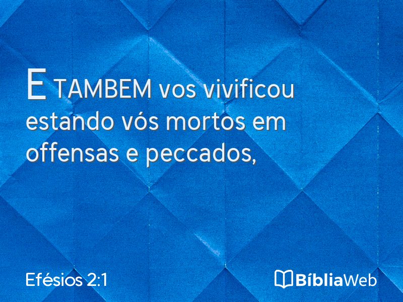 Efésios 2:1 em imagem para compartilhar