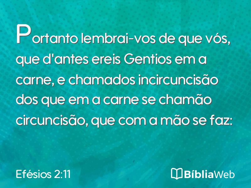 Efésios 2:11 em imagem para compartilhar