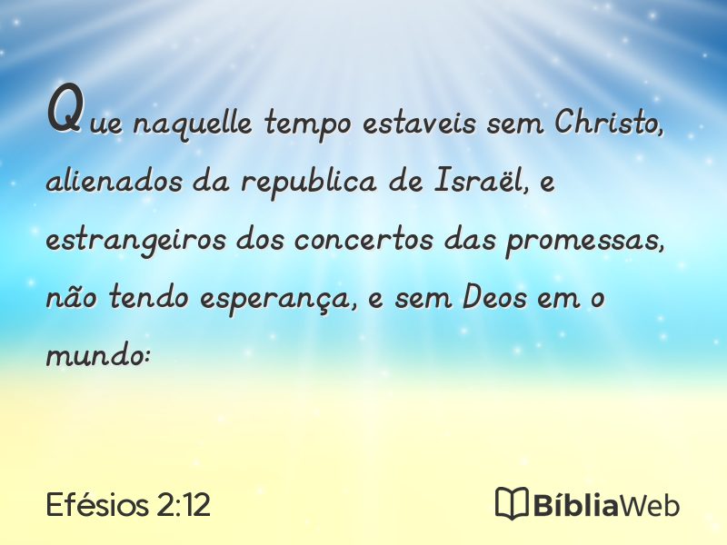 Efésios 2:12 em imagem para compartilhar