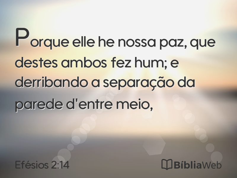 Efésios 2:14 em imagem para compartilhar