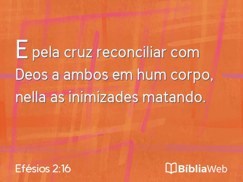 Efésios 2:16 em imagem para compartilhar