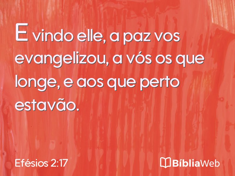 Efésios 2:17 em imagem para compartilhar