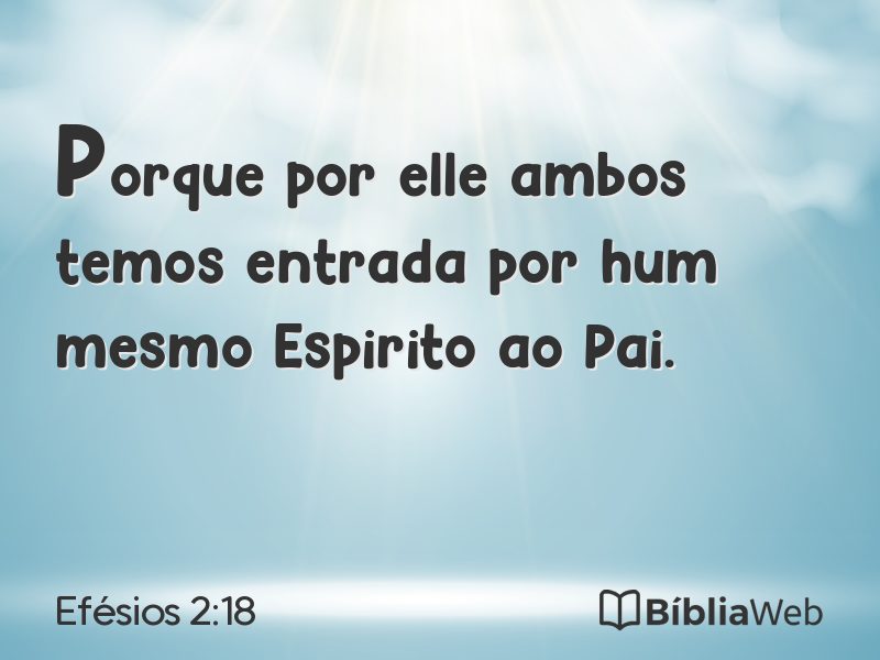 Efésios 2:18 em imagem para compartilhar