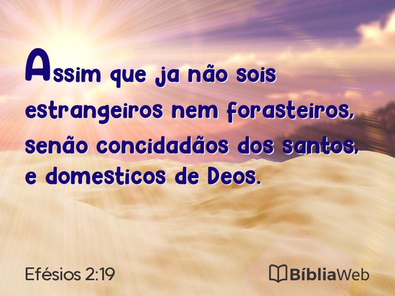 Efésios 2:19 em imagem para compartilhar