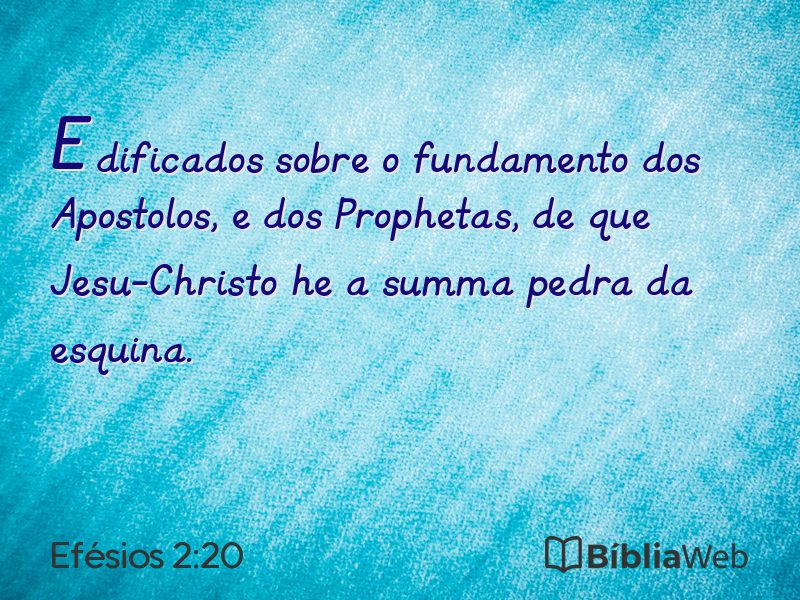 Efésios 2:20 em imagem para compartilhar