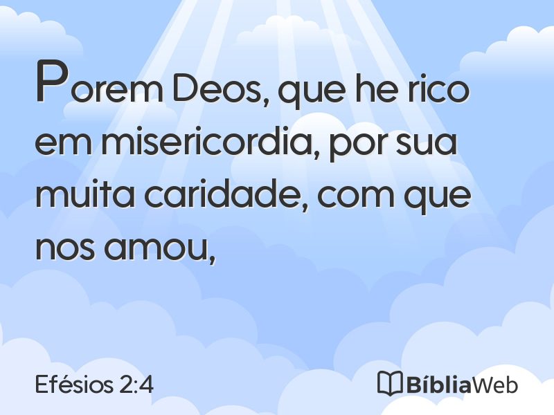 Efésios 2:4 em imagem para compartilhar