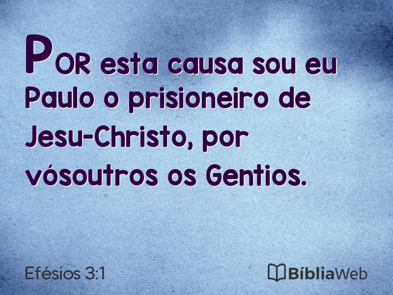 Efésios 3:1 em imagem para compartilhar