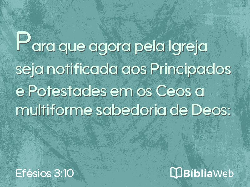 Efésios 3:10 em imagem para compartilhar
