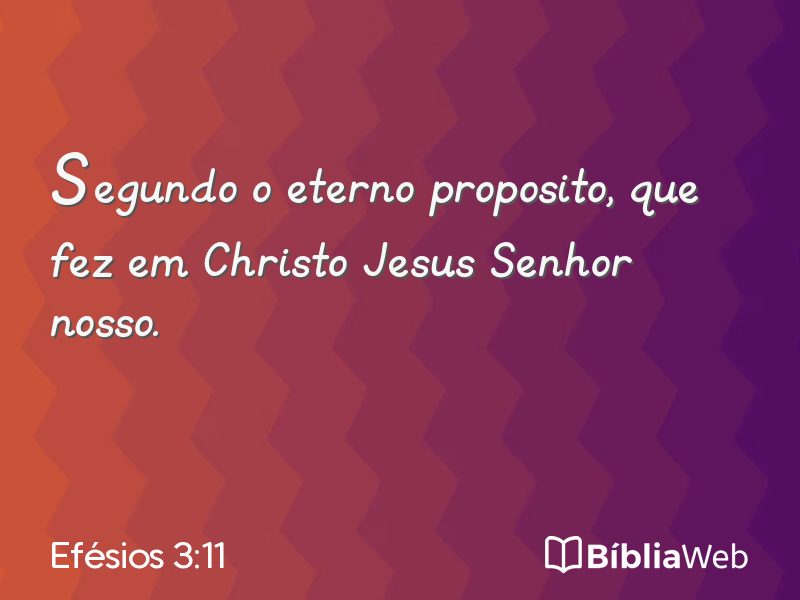 Efésios 3:11 em imagem para compartilhar