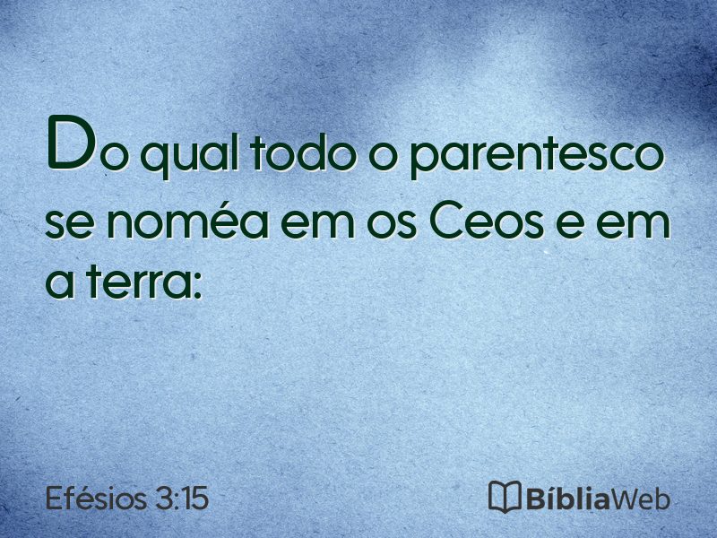 Efésios 3:15 em imagem para compartilhar