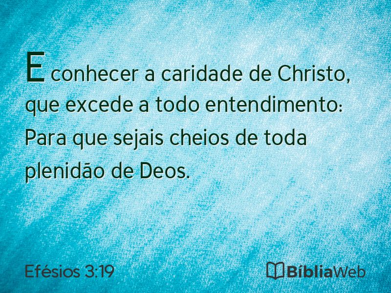 Efésios 3:19 em imagem para compartilhar