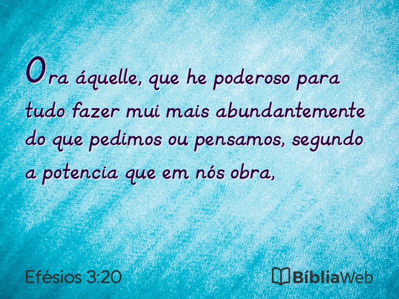Efésios 3:20 em imagem para compartilhar