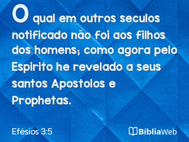Efésios 3:5 em imagem para compartilhar
