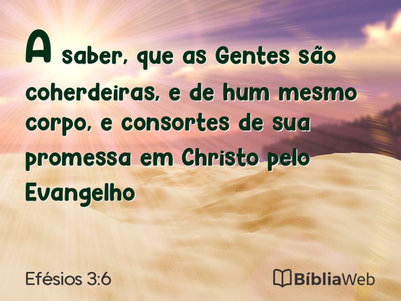 Efésios 3:6 em imagem para compartilhar