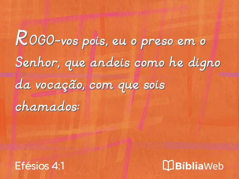 Efésios 4:1 em imagem para compartilhar