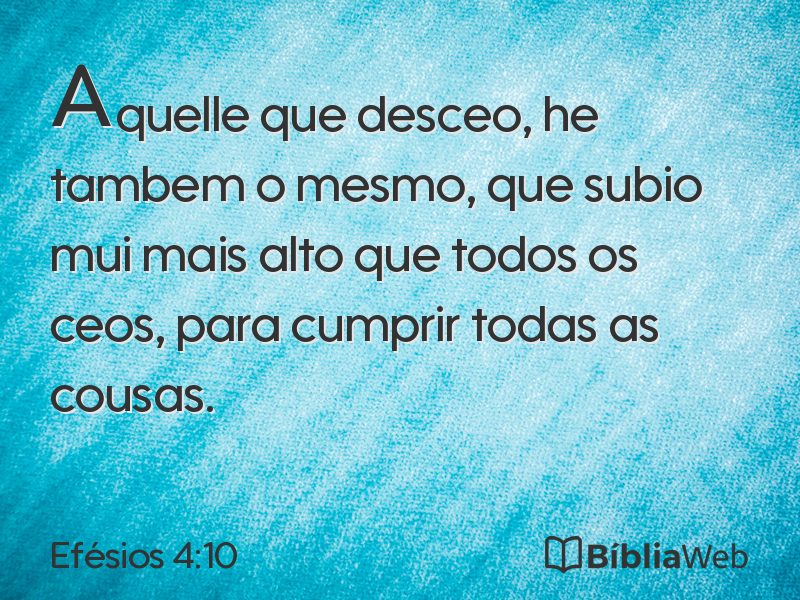 Efésios 4:10 em imagem para compartilhar