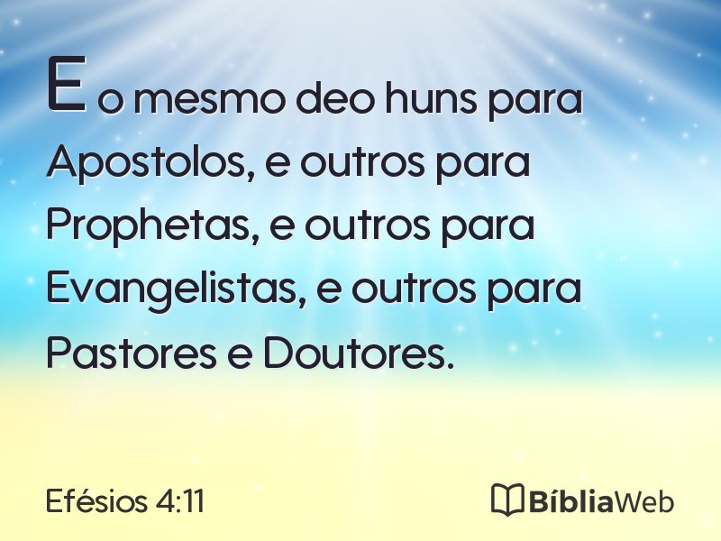 Efésios 4:11 em imagem para compartilhar
