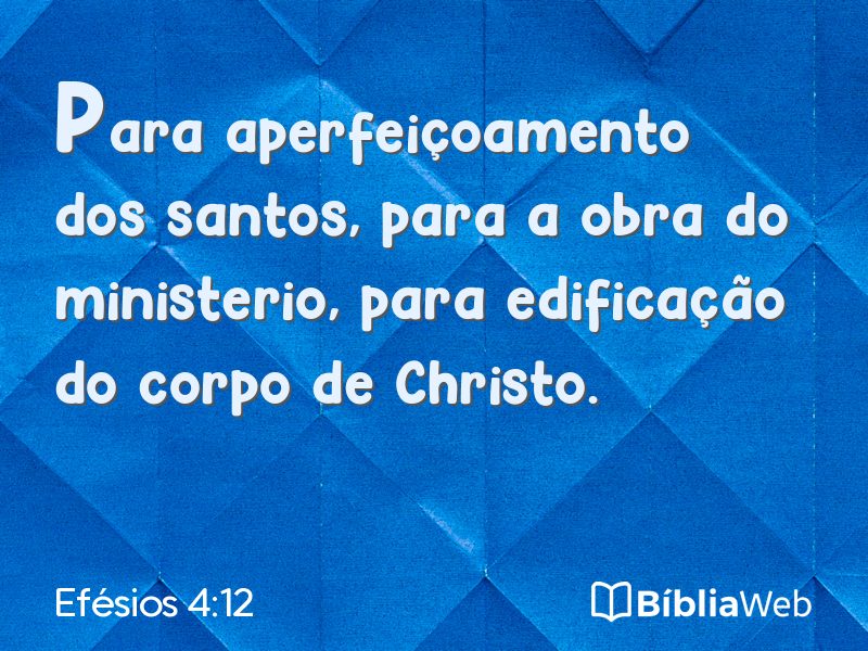 Efésios 4:12 em imagem para compartilhar