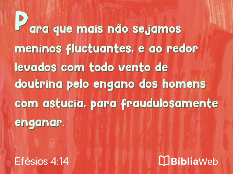 Efésios 4:14 em imagem para compartilhar