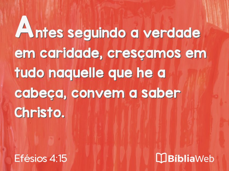 Efésios 4:15 em imagem para compartilhar