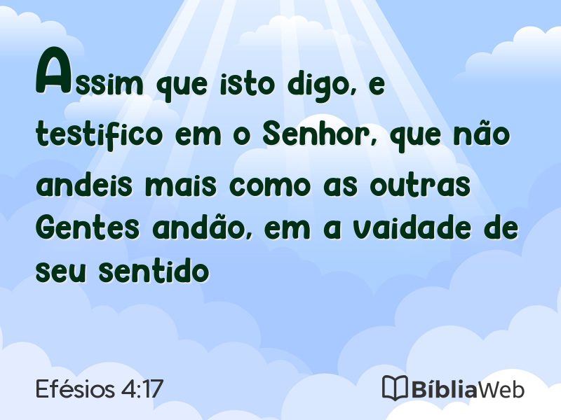 Efésios 4:17 em imagem para compartilhar