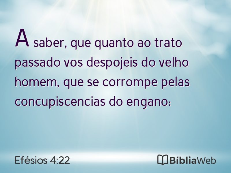 Efésios 4:22 em imagem para compartilhar