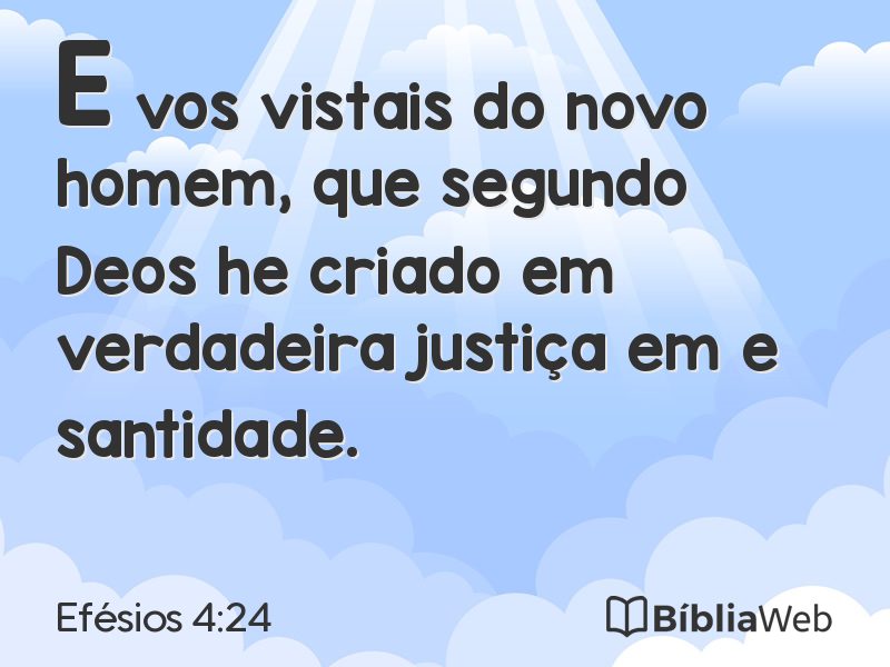 Efésios 4:24 em imagem para compartilhar