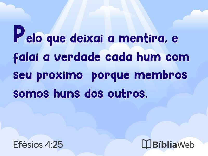 Efésios 4:25 em imagem para compartilhar
