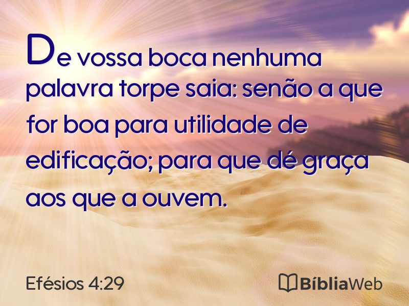 Efésios 4:29 em imagem para compartilhar