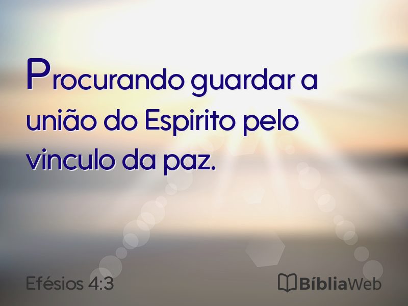 Efésios 4:3 em imagem para compartilhar