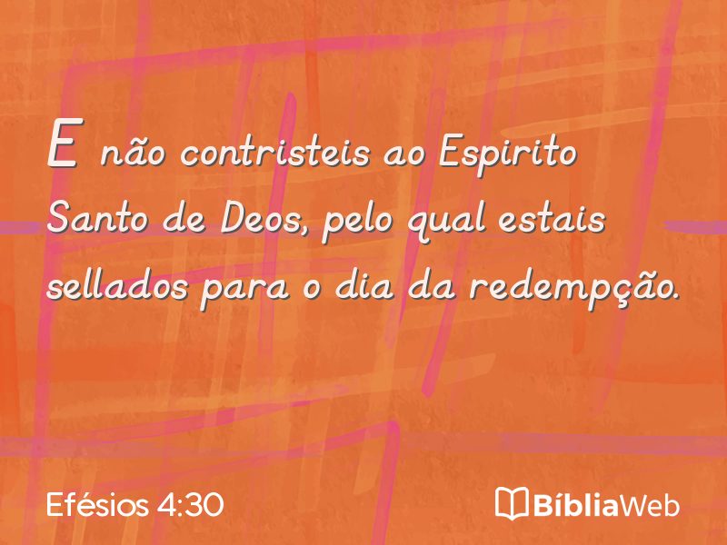 Efésios 4:30 em imagem para compartilhar