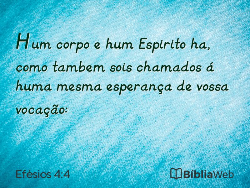 Efésios 4:4 em imagem para compartilhar