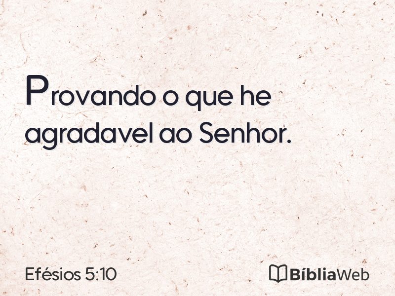 Efésios 5:10 em imagem para compartilhar