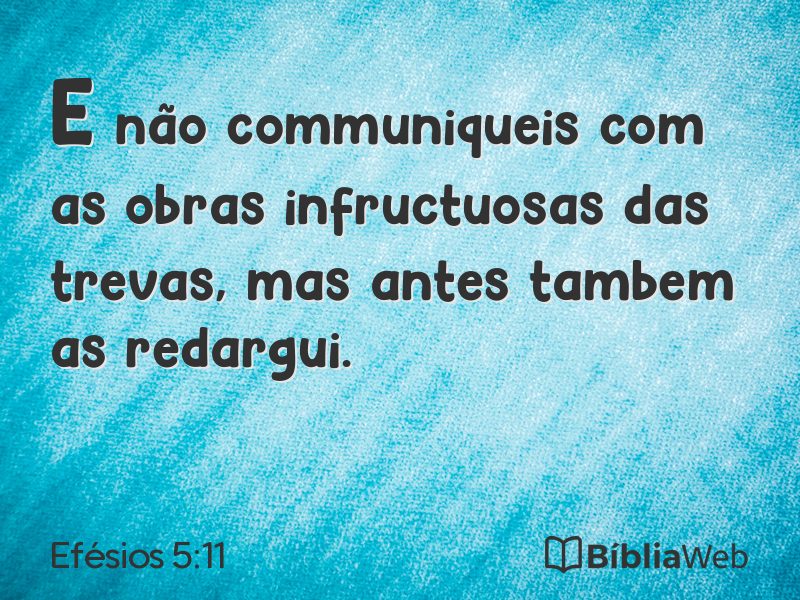 Efésios 5:11 em imagem para compartilhar