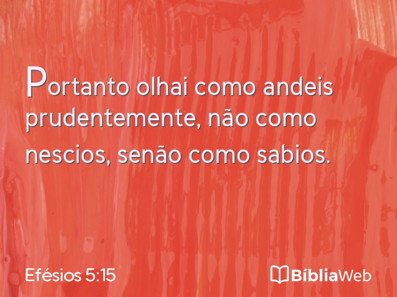 Efésios 5:15 em imagem para compartilhar