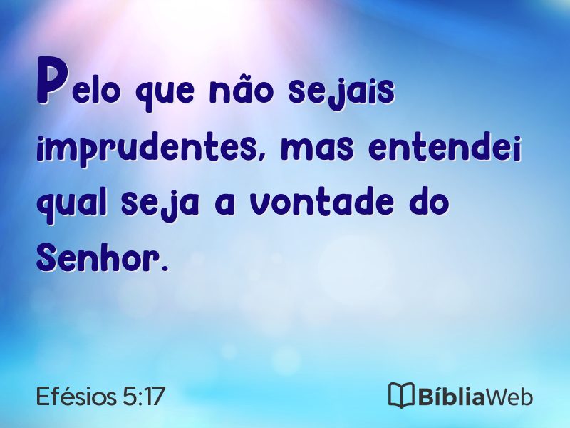 Efésios 5:17 em imagem para compartilhar