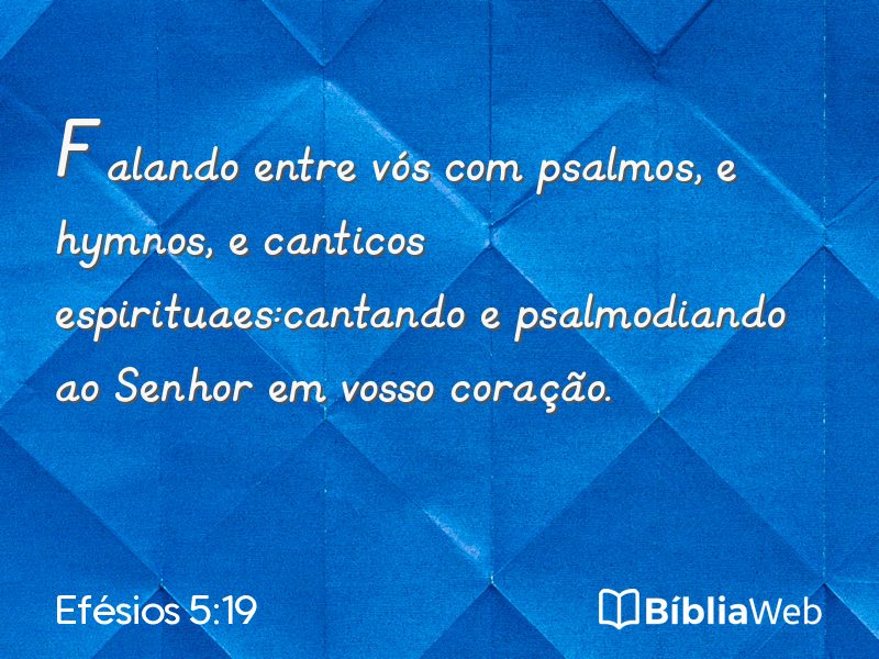 Efésios 5:19 em imagem para compartilhar