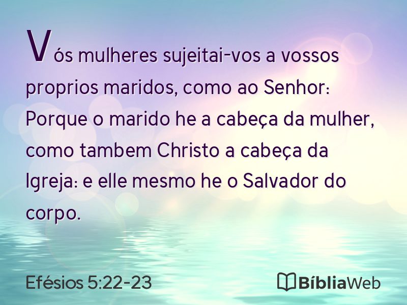 Efésios 5:22-23 em imagem para compartilhar