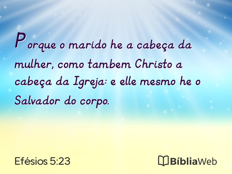 Efésios 5:23 em imagem para compartilhar
