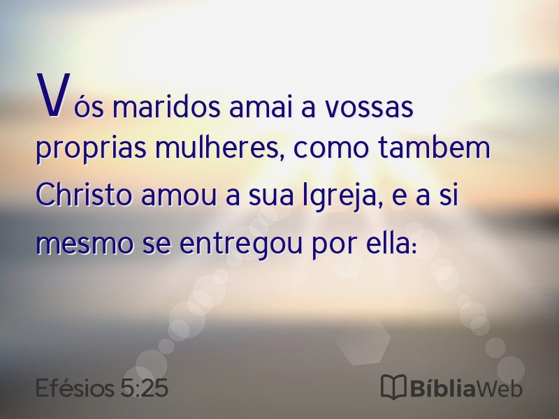 Efésios 5:25 em imagem para compartilhar