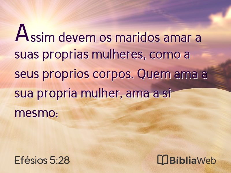 Efésios 5:28 em imagem para compartilhar