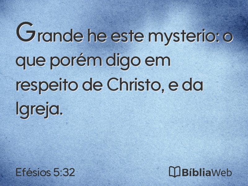 Efésios 5:32 em imagem para compartilhar