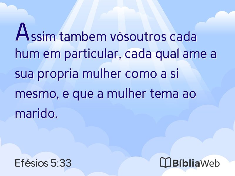 Efésios 5:33 em imagem para compartilhar