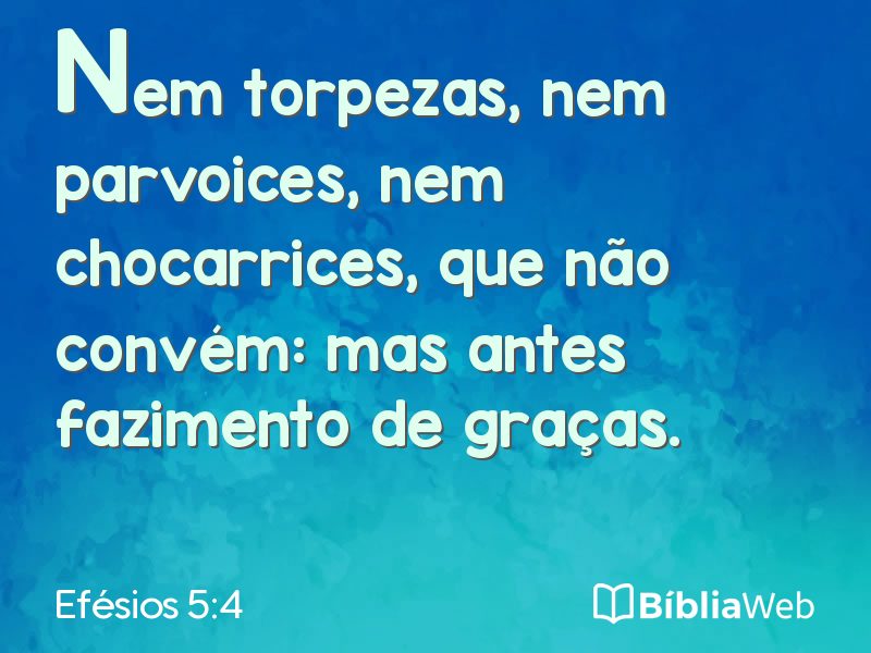 Efésios 5:4 em imagem para compartilhar