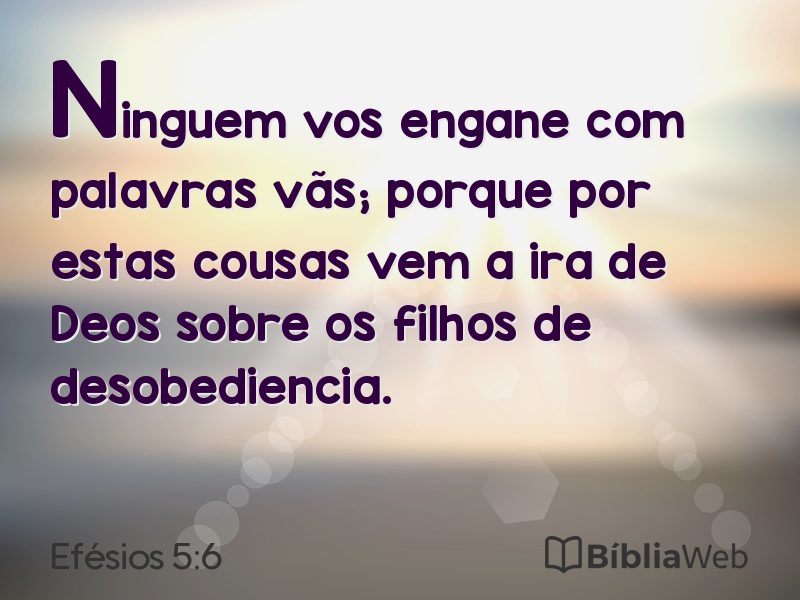 Efésios 5:6 em imagem para compartilhar