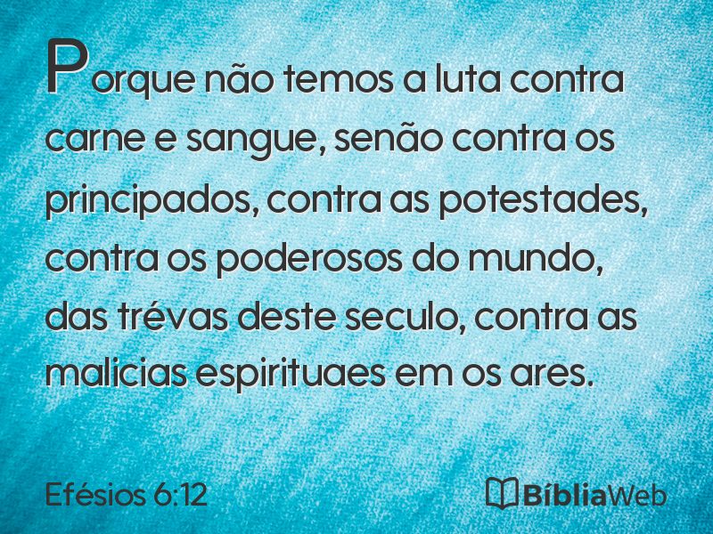 Efésios 6:12 em imagem para compartilhar